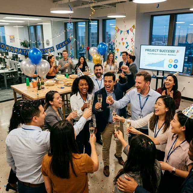 Project success celebration